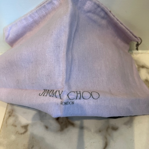 Jimmy Choo -  Forest Green-Satin Open-Toed Pumps - Picture 6 of 7